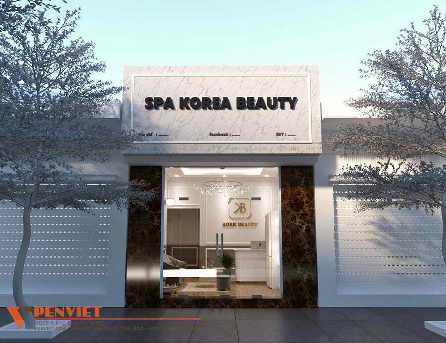 Mặt tiền sang trọng của spa Korea Beauty 