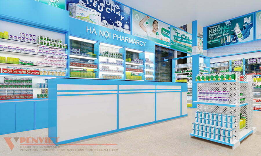 Thiết kế quầy thuốc, quầy tư vấn của Hà Nội Pharmacy
