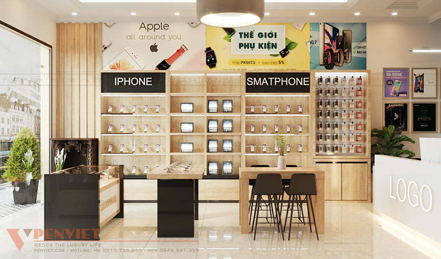 Thiết kế cửa hàng điện thoại Phú Quý, Bắc Ninh