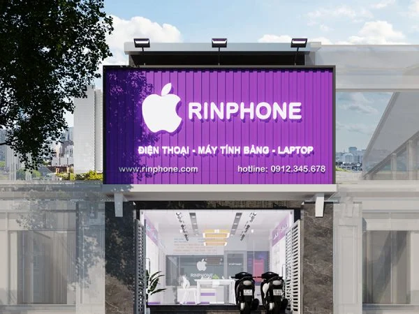 Mẫu Thiết Kế Cửa Hàng Điện Thoại Đẹp Rinphone - Bình Định