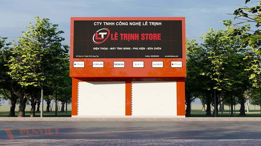 Thiết kế cửa hàng điện thoại Lê Trịnh Store – Vũng Tàu