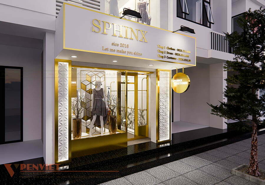 Thiết kế cửa hàng thời trang nữ Sphinx – Hà Nội