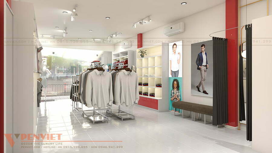 Mẫu thiết kế cửa hàng thời trang công sở Thái Hòa