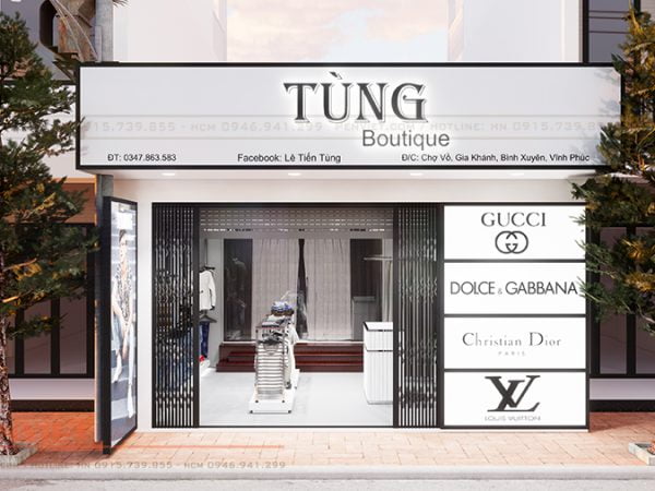 Thiết Kế Shop Thời Trang Nam Tùng Boutique - Vĩnh Phúc