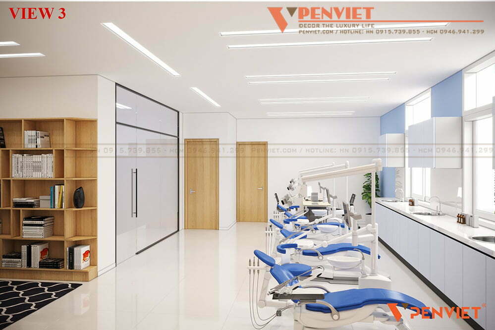 Phòng khám răng hàm mặt được thiết kế với diện tích vượt tiêu chuẩn của Bộ Y Tế