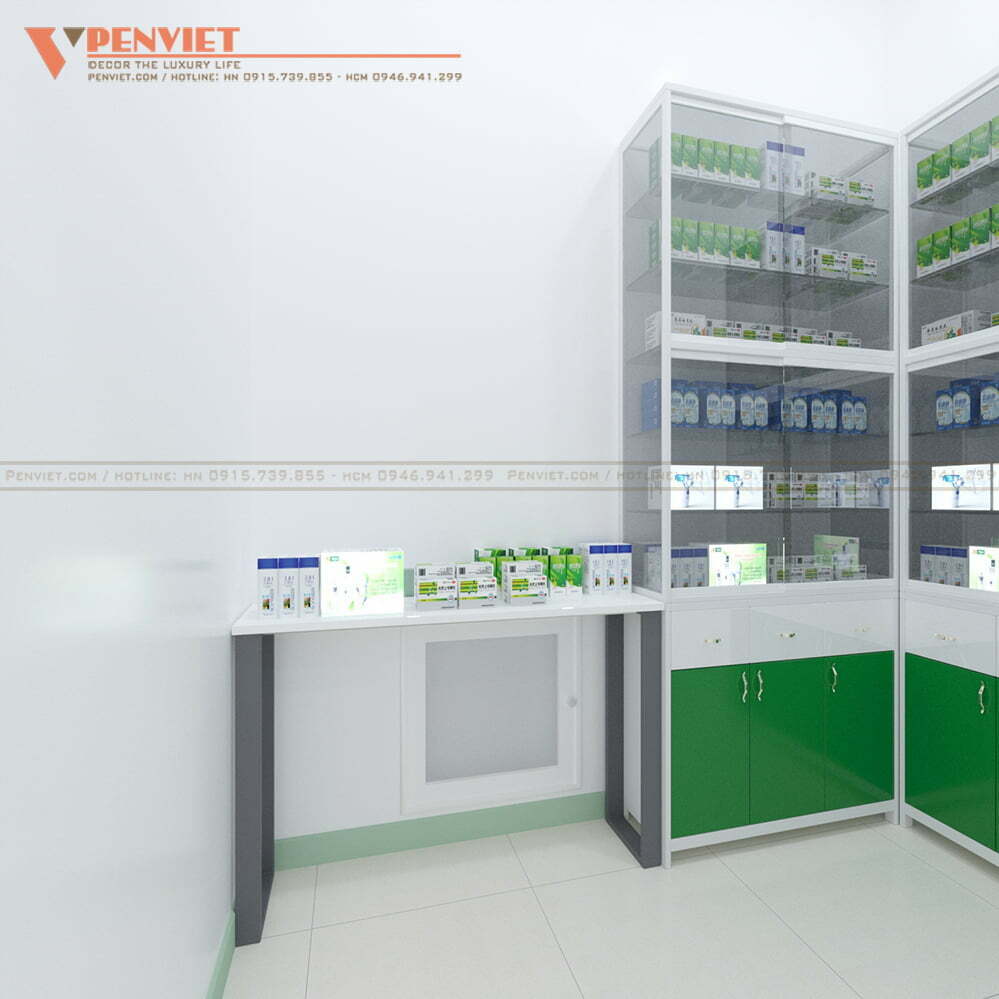 Các tủ thuốc tạo ra không gian lưu trữ và bảo quản sản phẩm