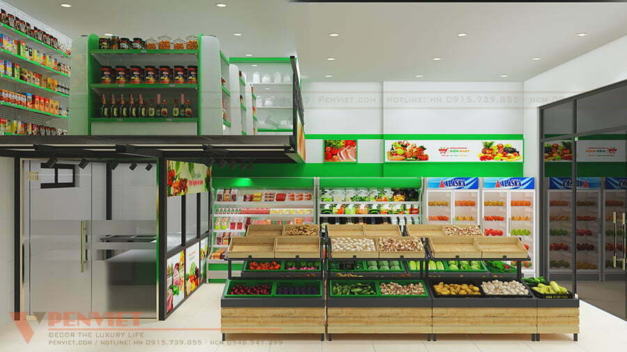 Thiết kế tầng lửng của siêu thị K Mart, Bắc Ninh