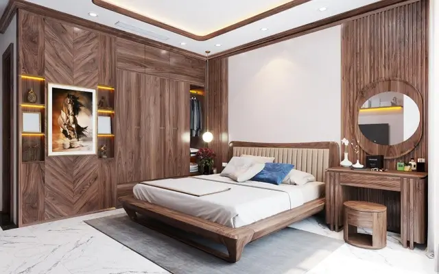 Sử dụng nội thất gỗ cho phòng ngủ