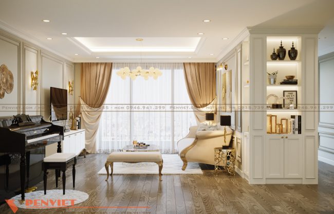 Thiết kế nội thất chung cư theo phong cách tân cổ điển