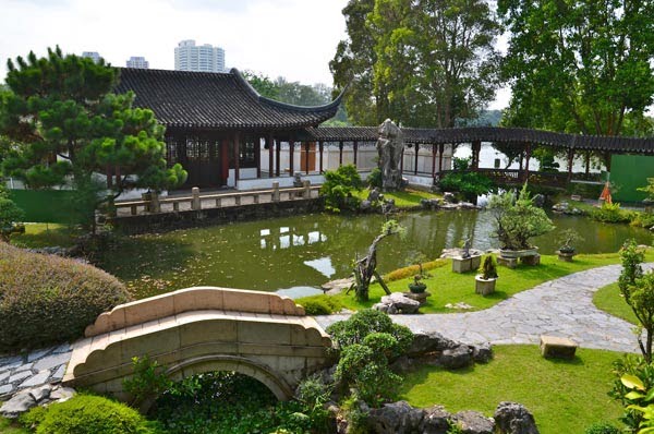 Tiểu cảnh sân vườn kiểu Trung Quốc mang đậm nét văn hóa phương Đông
