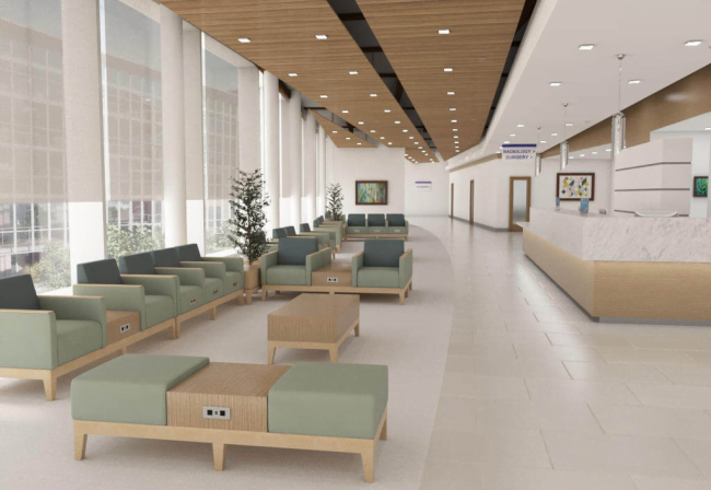 Phòng khám bệnh được thiết kế đảm bảo có không gian chờ cho bệnh nhân