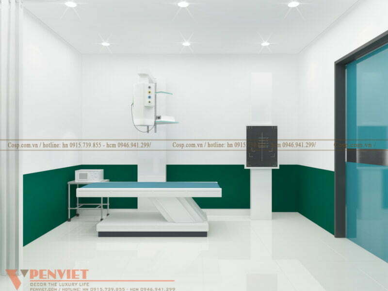 Phòng X - quang trong dự án thiết kế  phòng khám Đa khoa Green Clinic