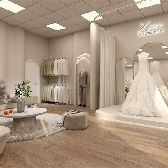 Top 5 mẫu thiết kế tiệm áo cưới nhỏ đẹp