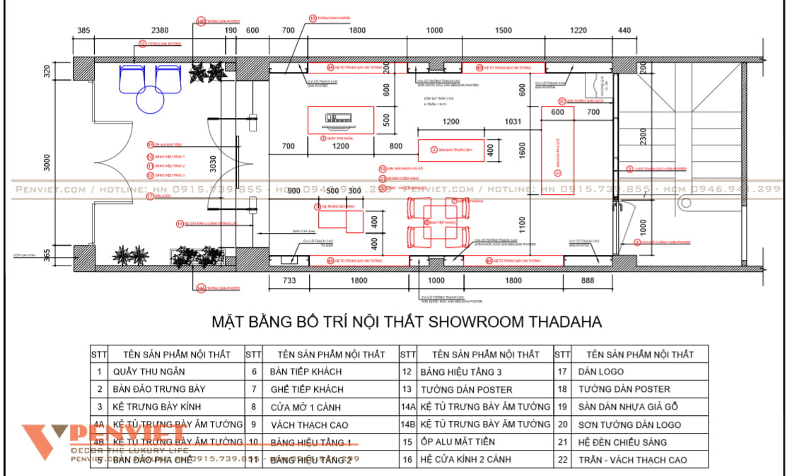 mat bang showroom pha le thadaha