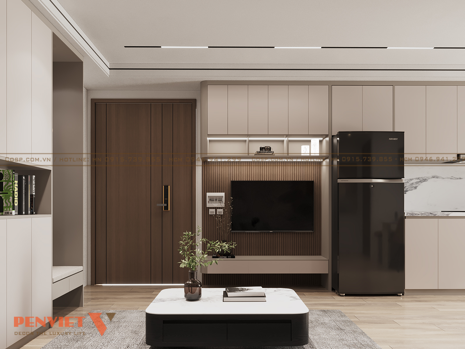 Thiết kế nội thất căn hộ chung cư anh Quốc Anh tại Hà Đông thiet ke noi that chung cu 1