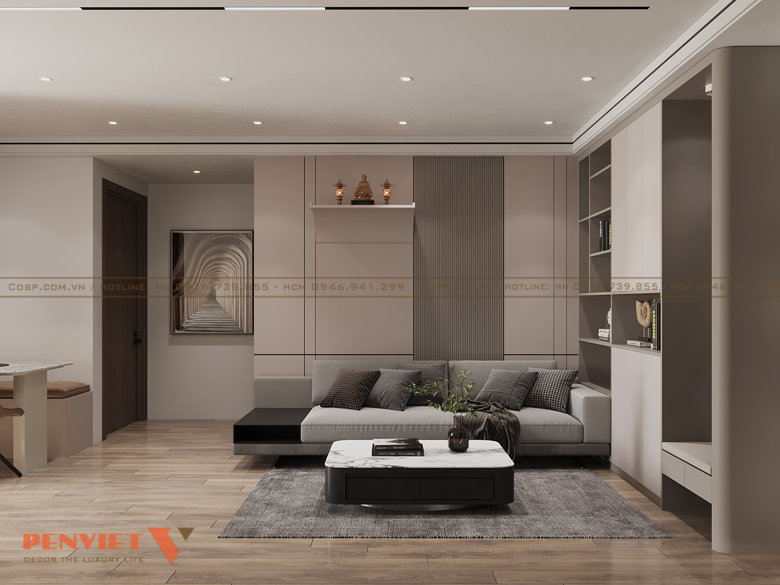 Thiết kế nội thất căn hộ chung cư anh Quốc Anh tại Hà Đông thiet ke noi that chung cu 2