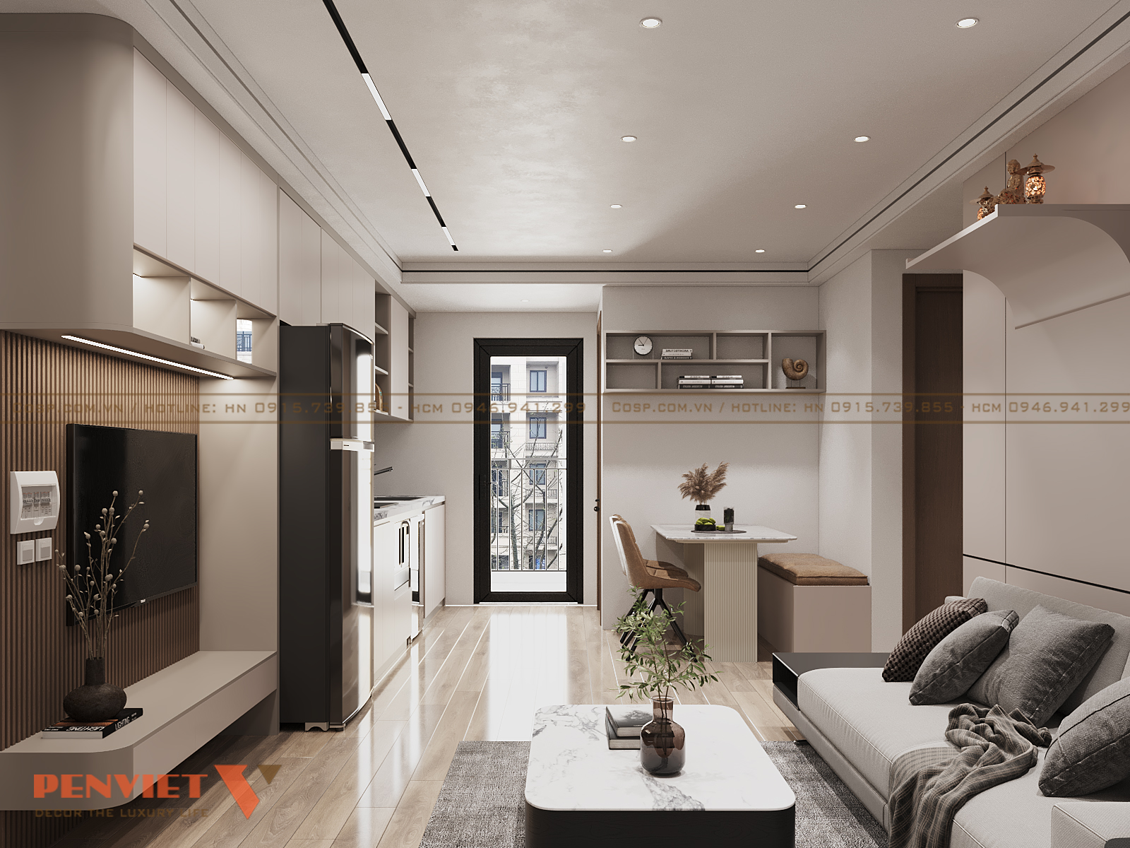 Thiết kế nội thất căn hộ chung cư anh Quốc Anh tại Hà Đông thiet ke noi that chung cu 3