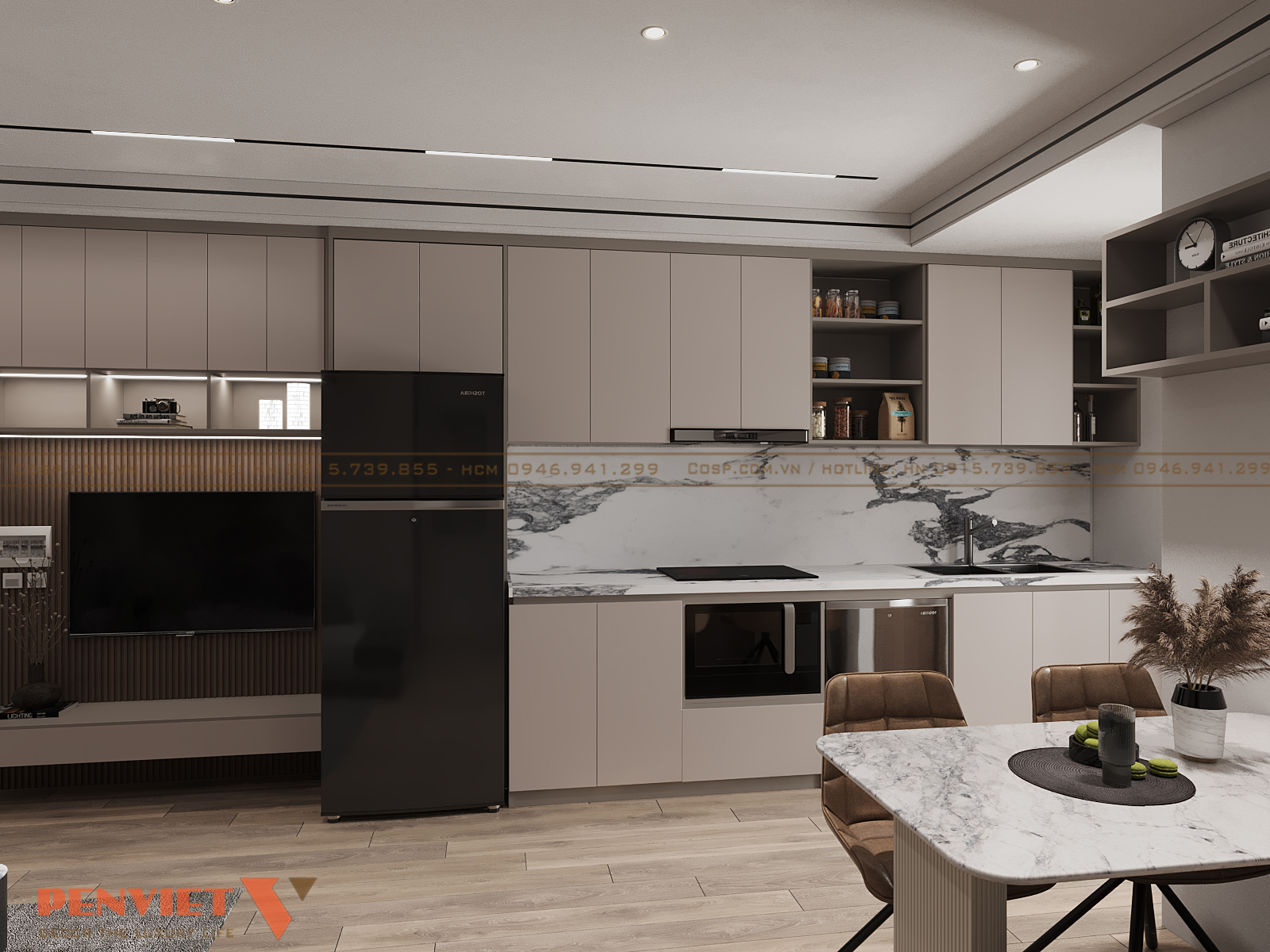 Thiết kế nội thất căn hộ chung cư anh Quốc Anh tại Hà Đông thiet ke noi that chung cu 5