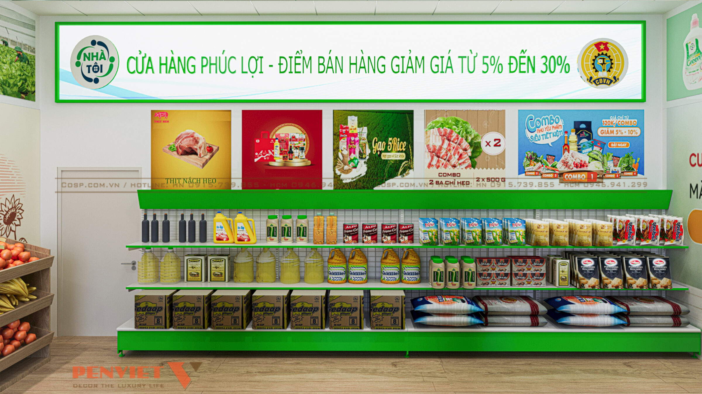 Thiết kế Nội thất Chuỗi Cửa Hàng Phúc Lợi Nhà Tôi: Một Điểm Nhấn Độc Đáo Tại TP HCM 5 7