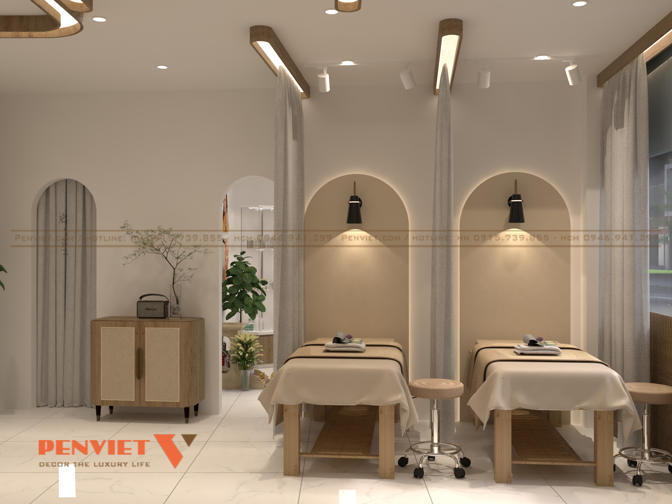 Mẫu thiết kế nội thất spa ATHENA HƯƠNG tại Bình Dương thiet ke noi that spa athena huong 10