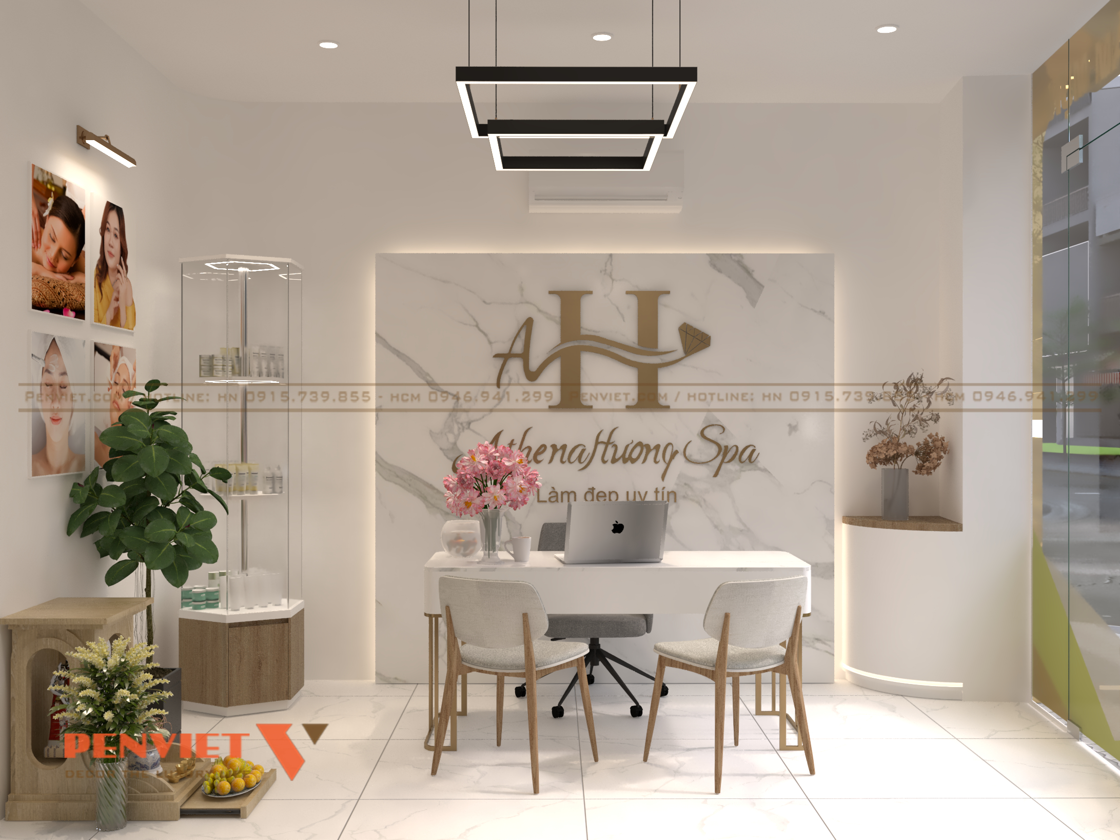 Mẫu thiết kế nội thất spa ATHENA HƯƠNG tại Bình Dương thiet ke noi that spa athena huong 5
