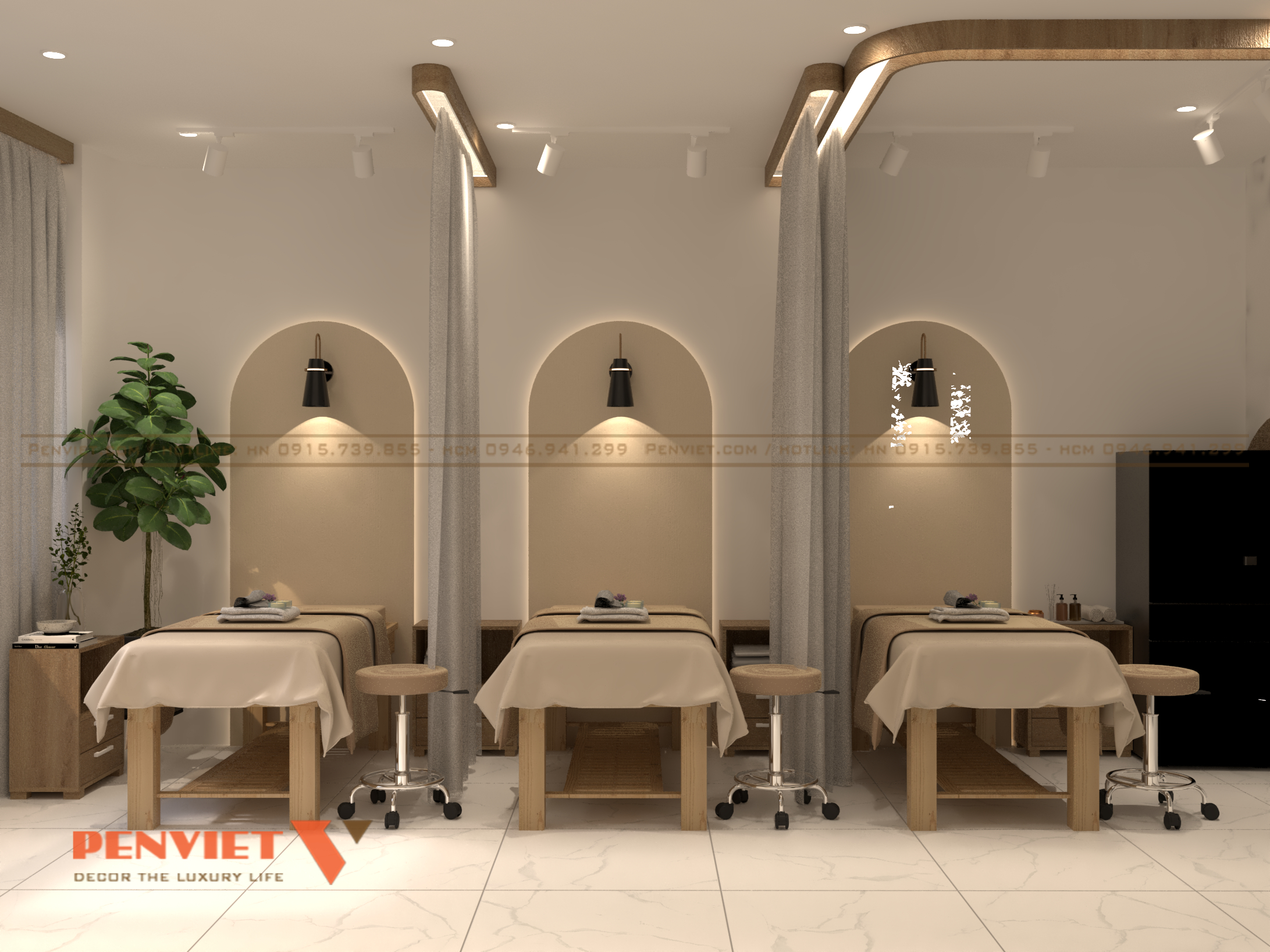 Mẫu thiết kế nội thất spa ATHENA HƯƠNG tại Bình Dương thiet ke noi that spa athena huong 9