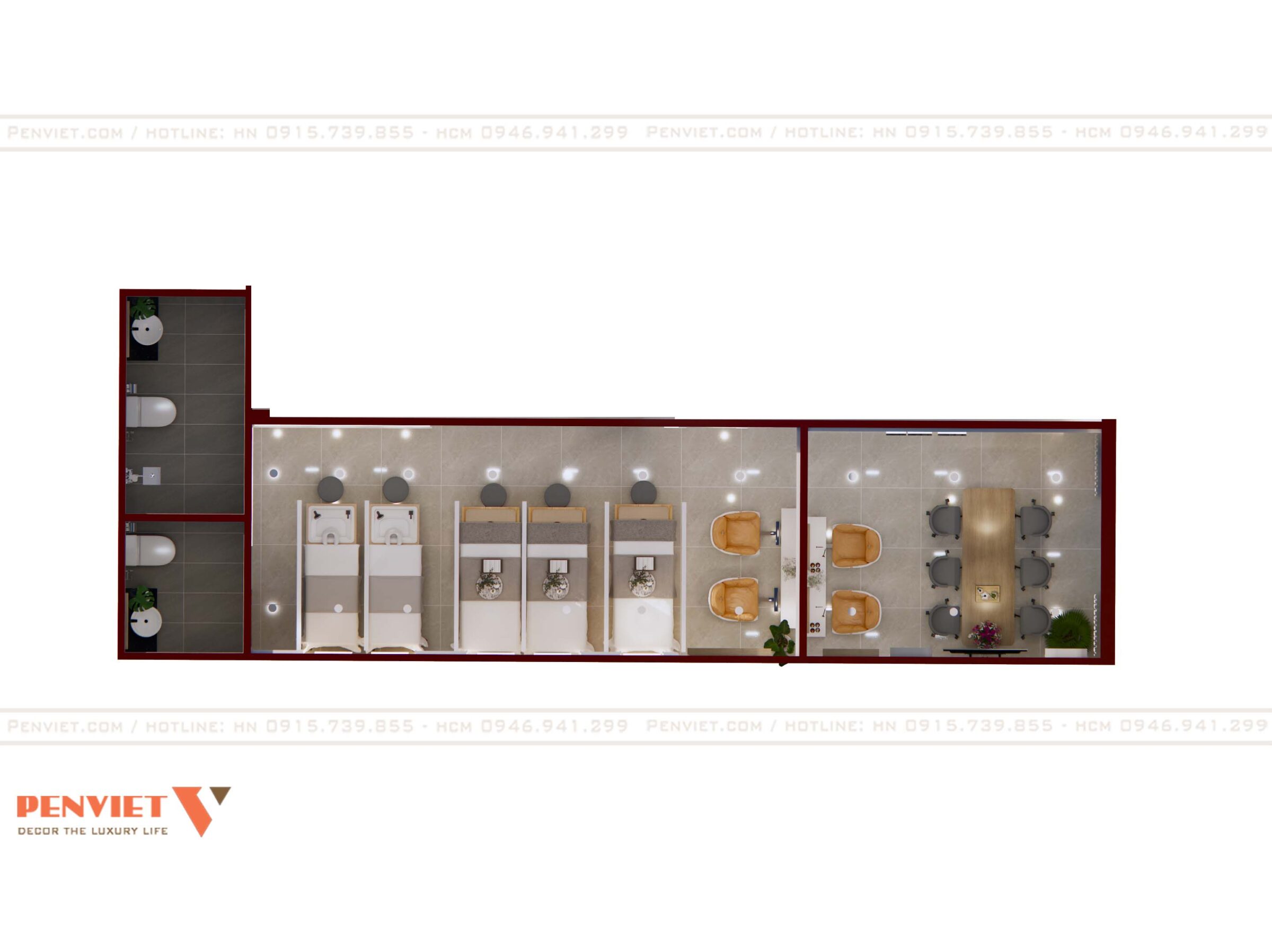 Thiết Kế Nội Thất Spa Nina - Sự Kết Hợp Hoàn Hảo Giữa Hiện Đại và Thư Giãn thiet ke spa nina 1 1