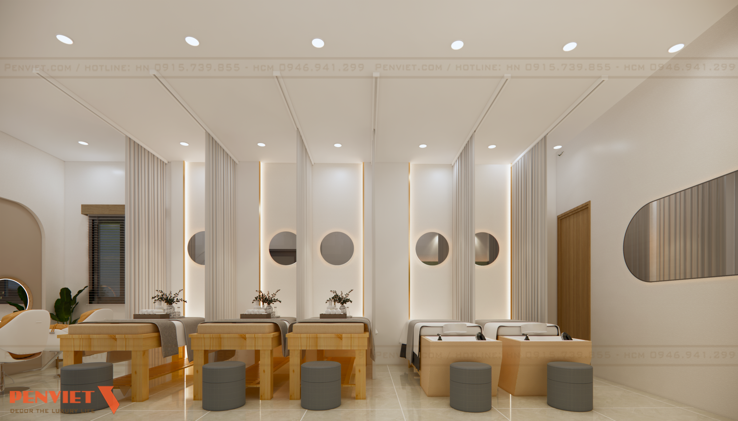 Thiết Kế Nội Thất Spa Nina - Sự Kết Hợp Hoàn Hảo Giữa Hiện Đại và Thư Giãn thiet ke spa nina 1 2