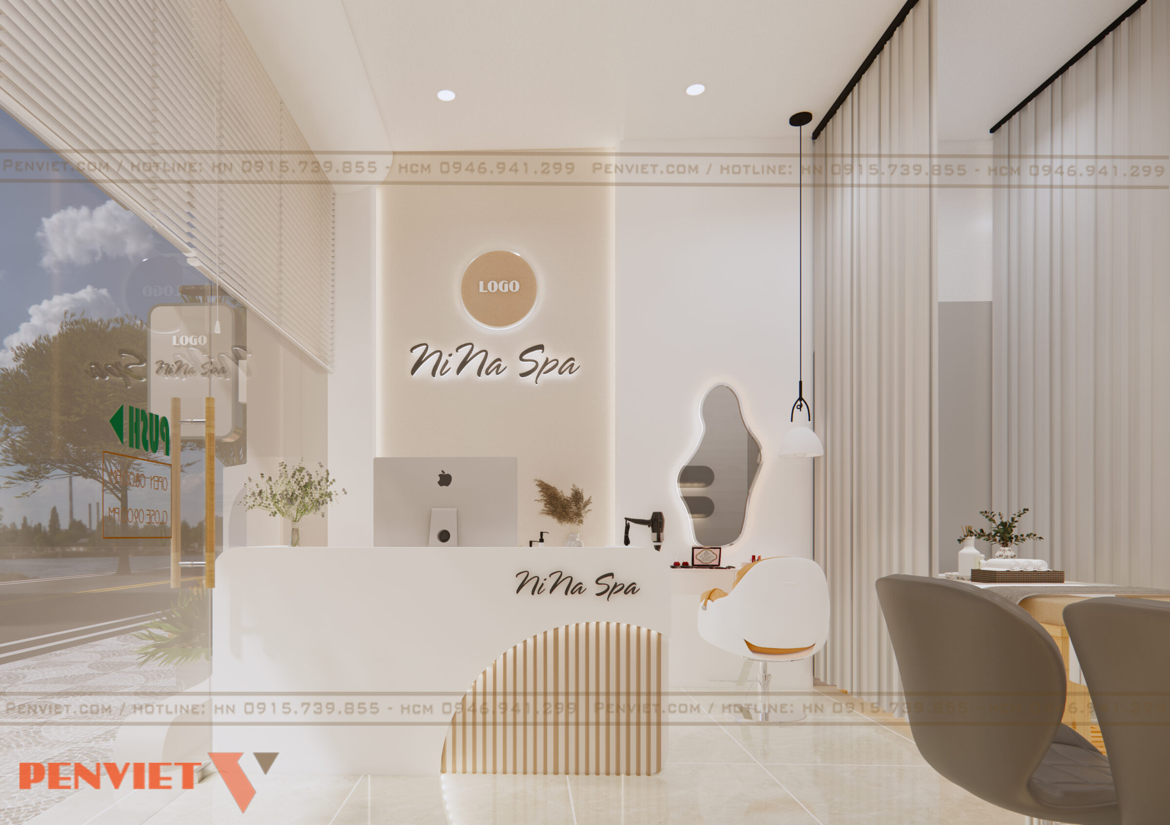Thiết Kế Nội Thất Spa Nina - Sự Kết Hợp Hoàn Hảo Giữa Hiện Đại và Thư Giãn thiet ke spa nina 4