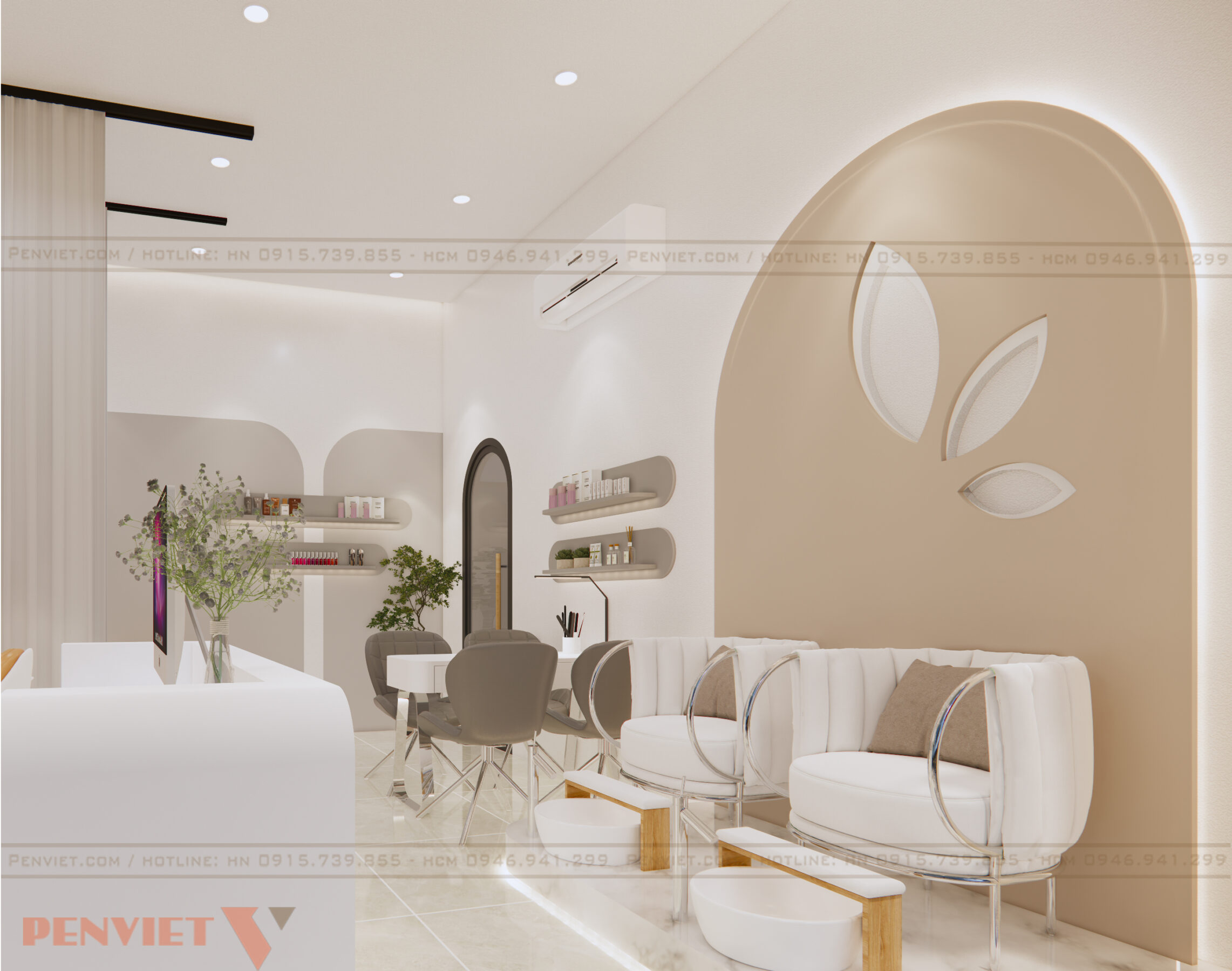 Thiết Kế Nội Thất Spa Nina - Sự Kết Hợp Hoàn Hảo Giữa Hiện Đại và Thư Giãn thiet ke spa nina 8