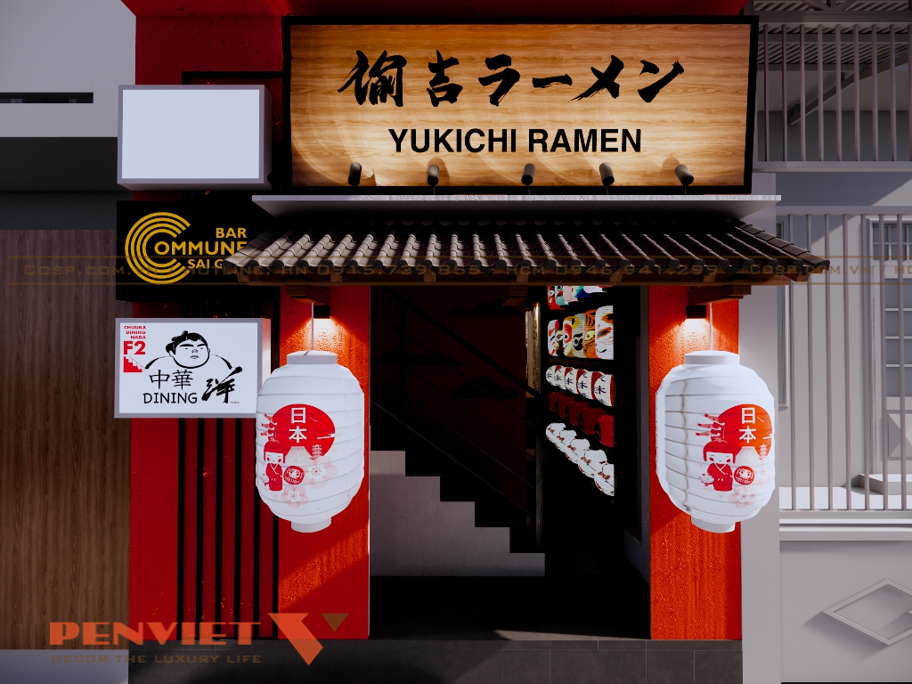 Thiết kế nhà hàng RAMEN YUKICHI phong cách Nhật Bản  