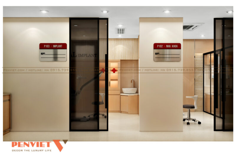 Mẫu thiết kế phòng khám nha khoa – da liễu A Đạt tại Hà Nội T2 C15