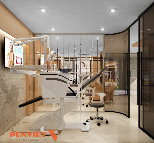 Mẫu thiết kế phòng khám nha khoa – da liễu A Đạt tại Hà Nội T2 C17