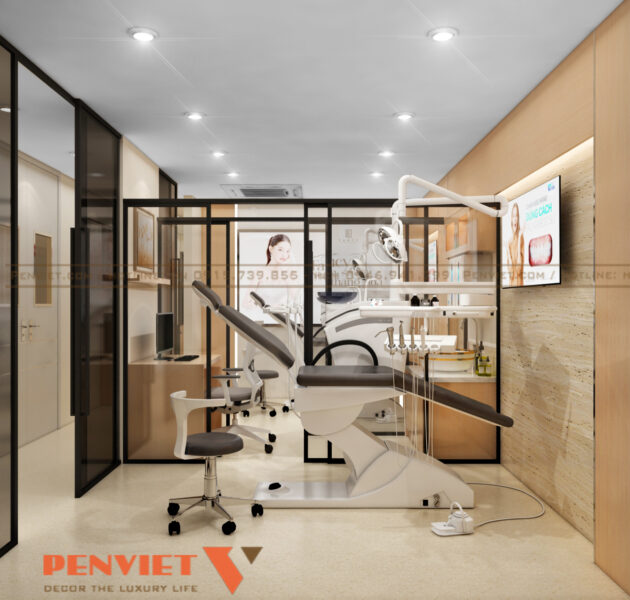 Mẫu thiết kế phòng khám nha khoa – da liễu A Đạt tại Hà Nội T2 C18