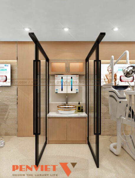 Mẫu thiết kế phòng khám nha khoa – da liễu A Đạt tại Hà Nội T2 C19