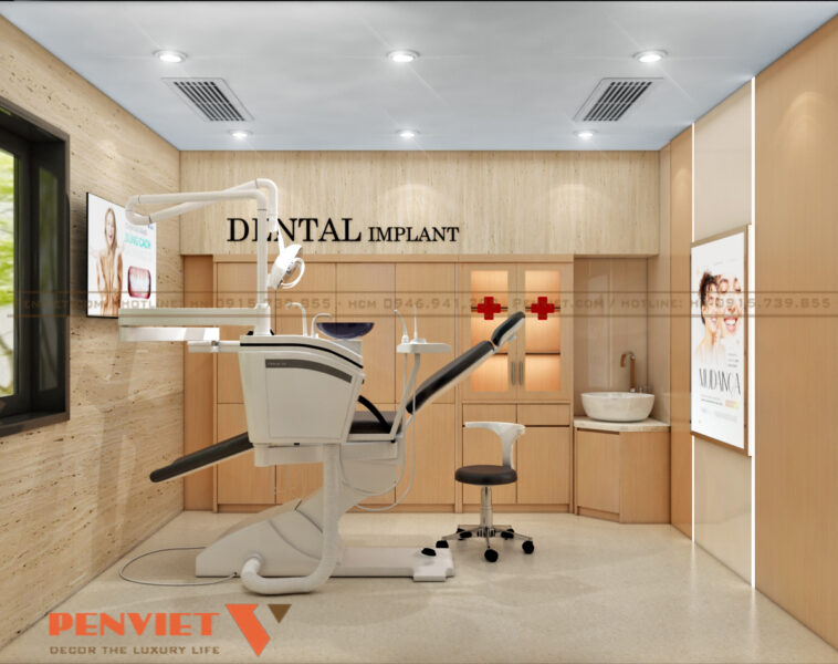 Mẫu thiết kế phòng khám nha khoa – da liễu A Đạt tại Hà Nội T2 C24