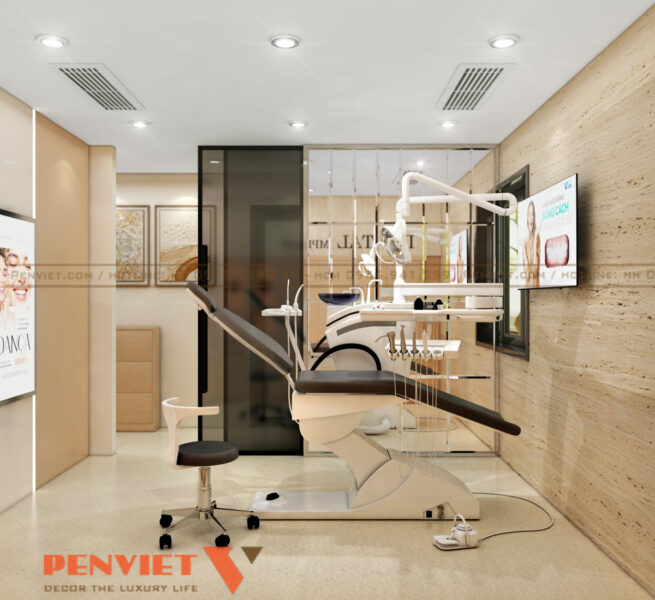 Mẫu thiết kế phòng khám nha khoa – da liễu A Đạt tại Hà Nội T2 C29
