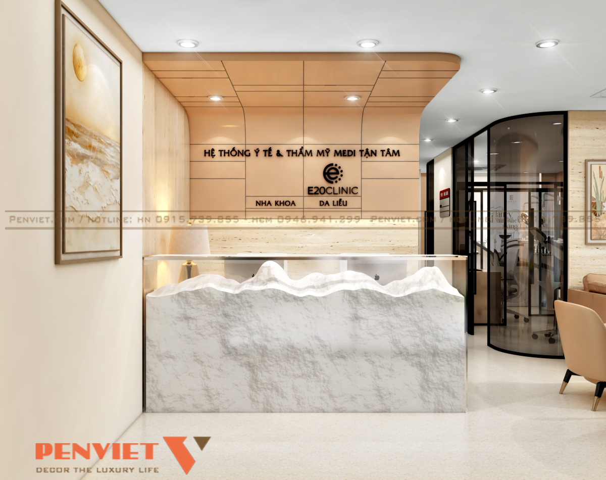 Mẫu thiết kế phòng khám nha khoa – da liễu A Đạt tại Hà Nội T2 C3