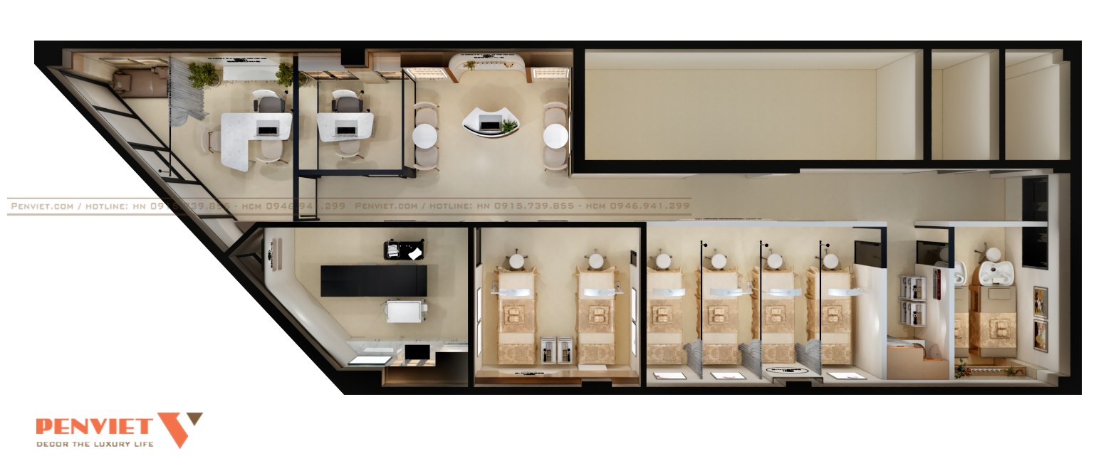 Mẫu thiết kế phòng khám nha khoa – da liễu A Đạt tại Hà Nội T3 C1T