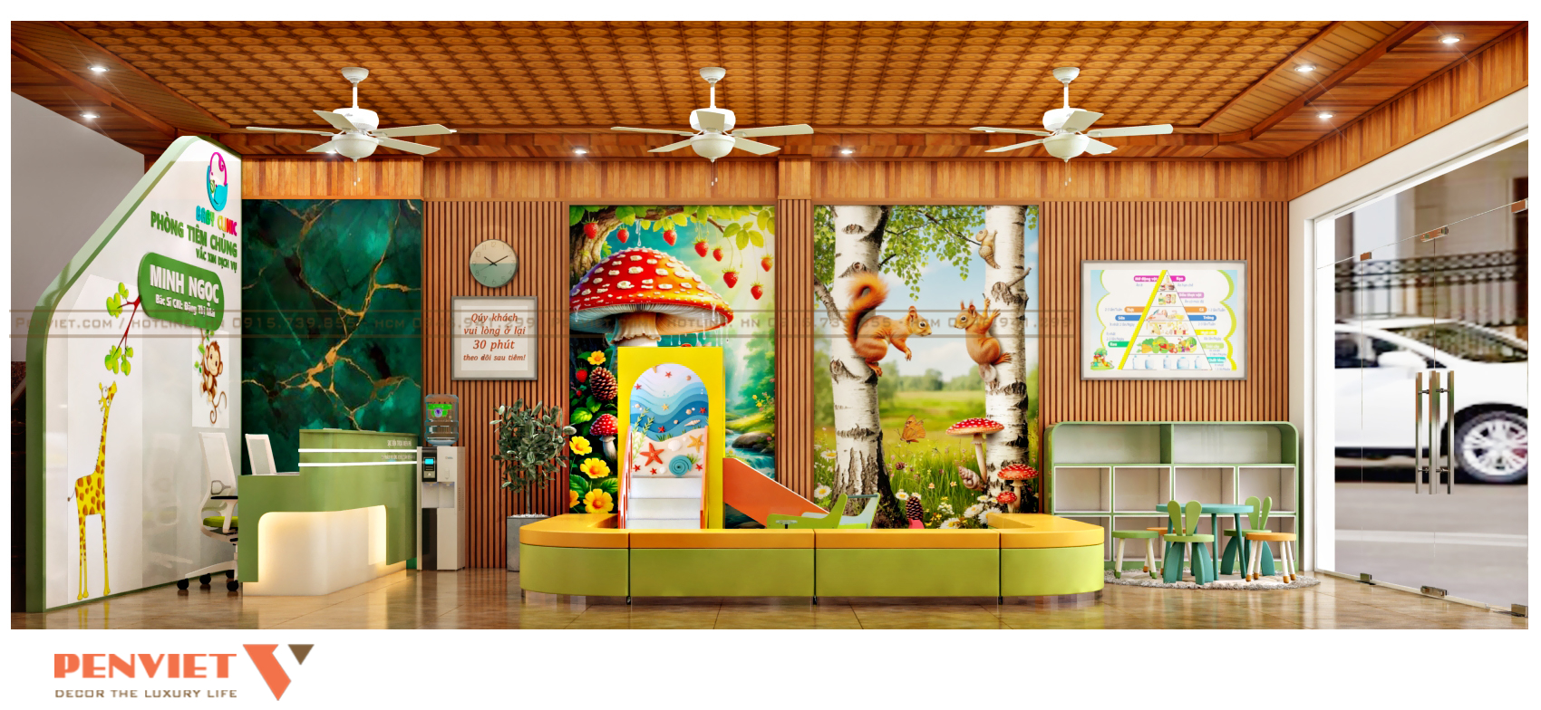 Thiết kế trung tâm tiêm chủng Minh Ngọc tại Bắc Giang tiem chung chi mai 8