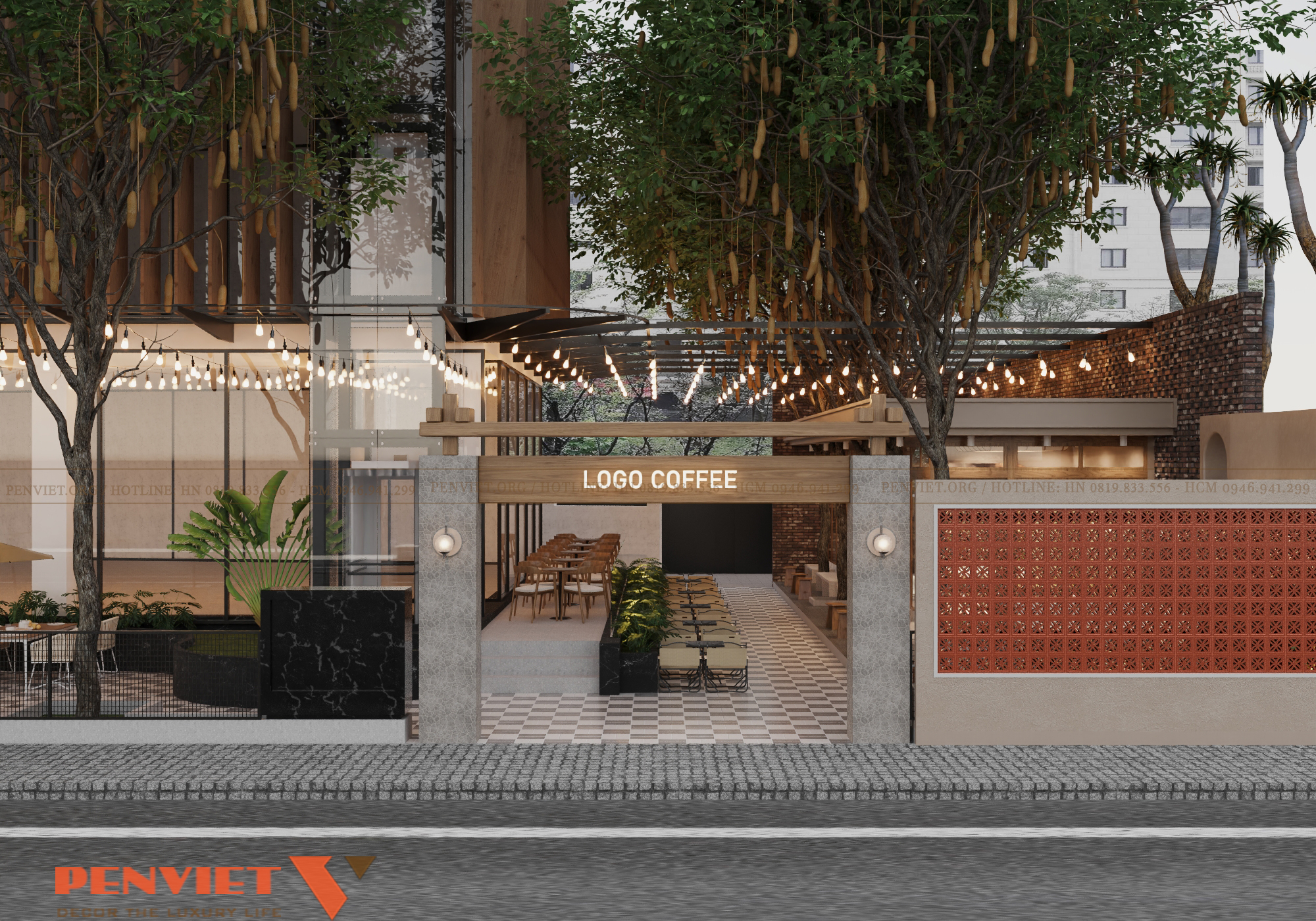 Dự án thiết kế quán cafe 264m²: Sự kết hợp hoàn hảo giữa thẩm mỹ và trải nghiệm khách hàng thiet ke quan cafe chi nhung