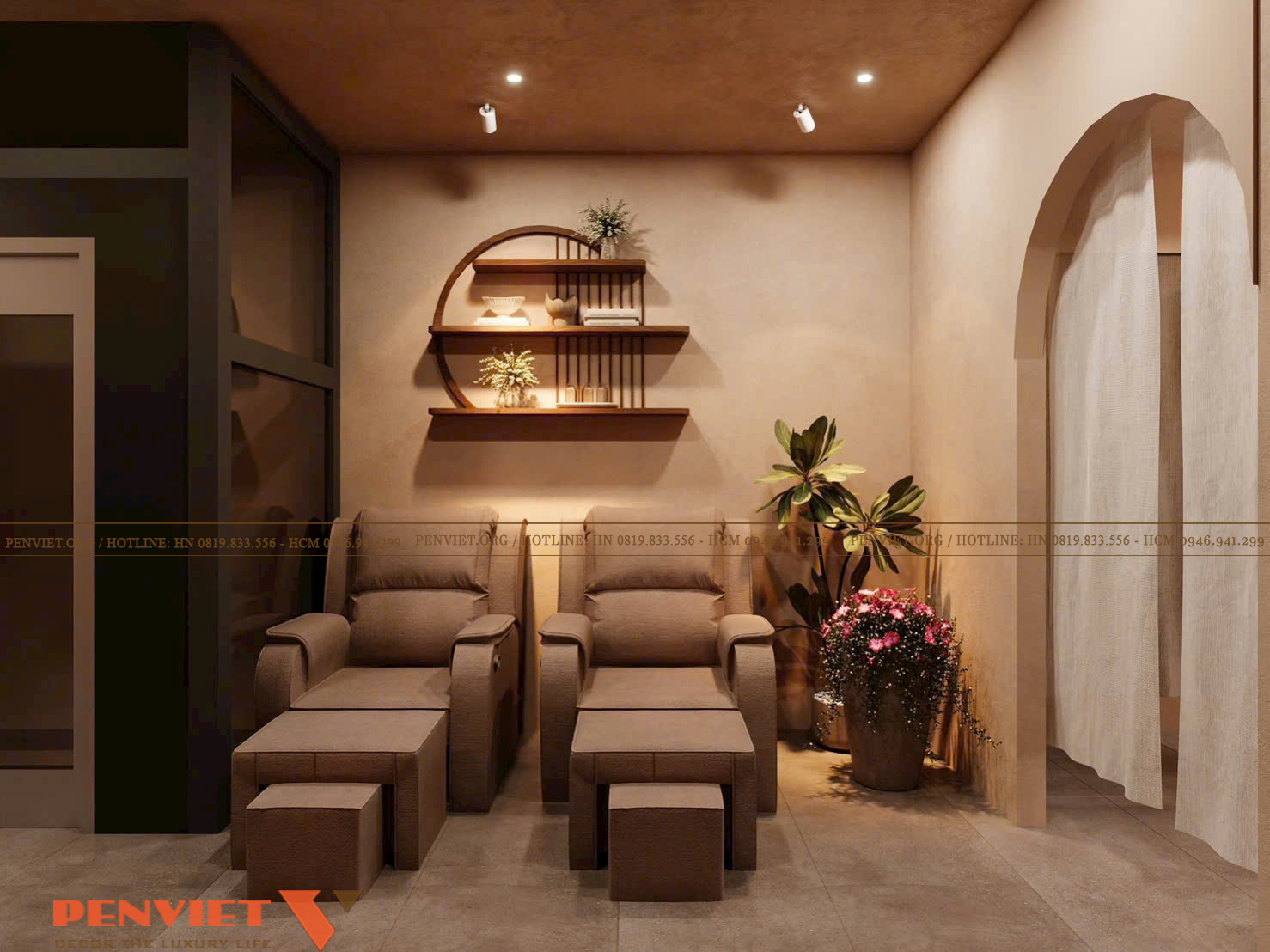 Thiết kế spa Mộc An theo phong cách Wabi Sabi kết hợp Japandi thiet ke spa moc an 10
