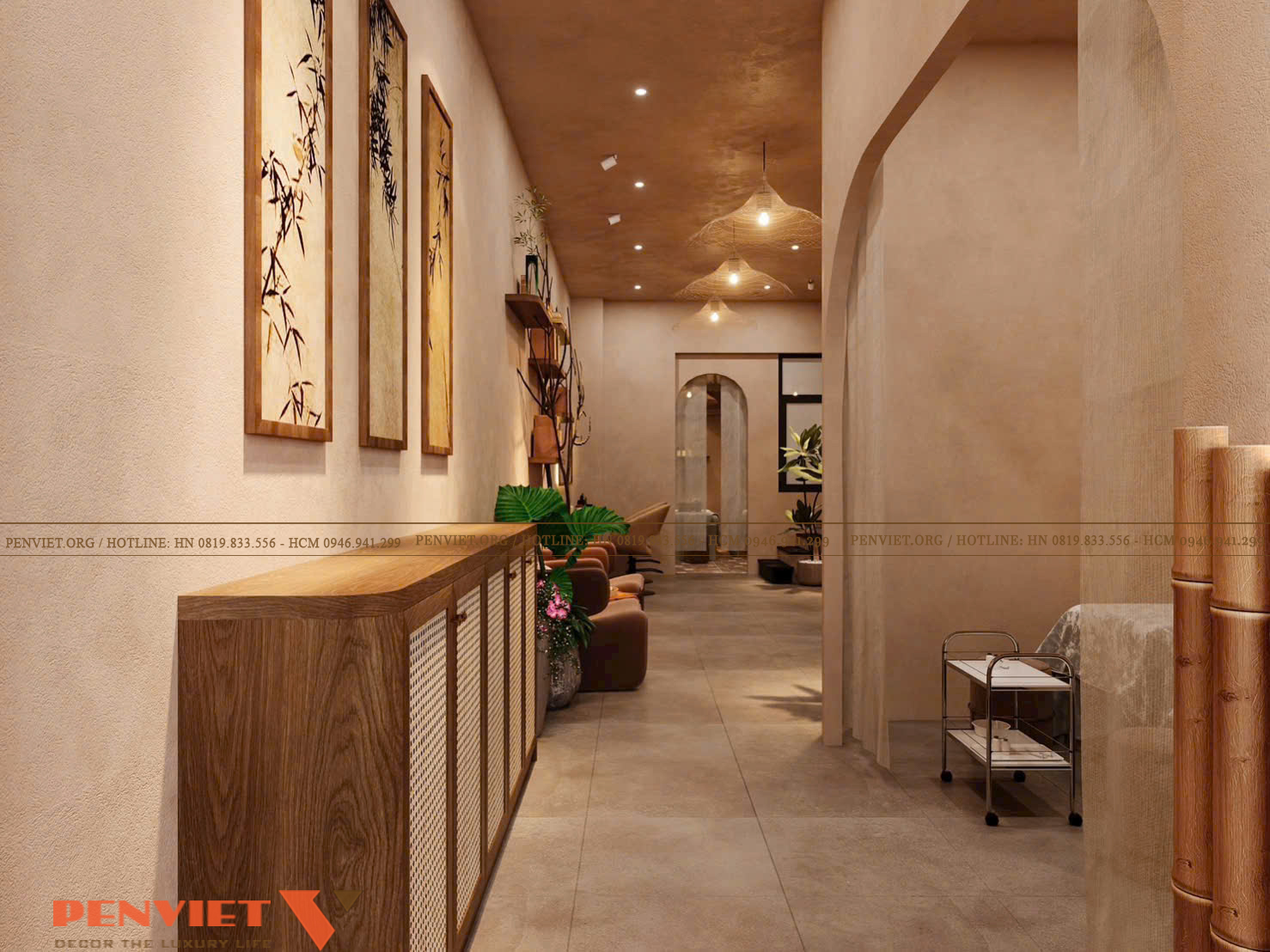 Thiết kế spa Mộc An theo phong cách Wabi Sabi kết hợp Japandi thiet ke spa moc an 12