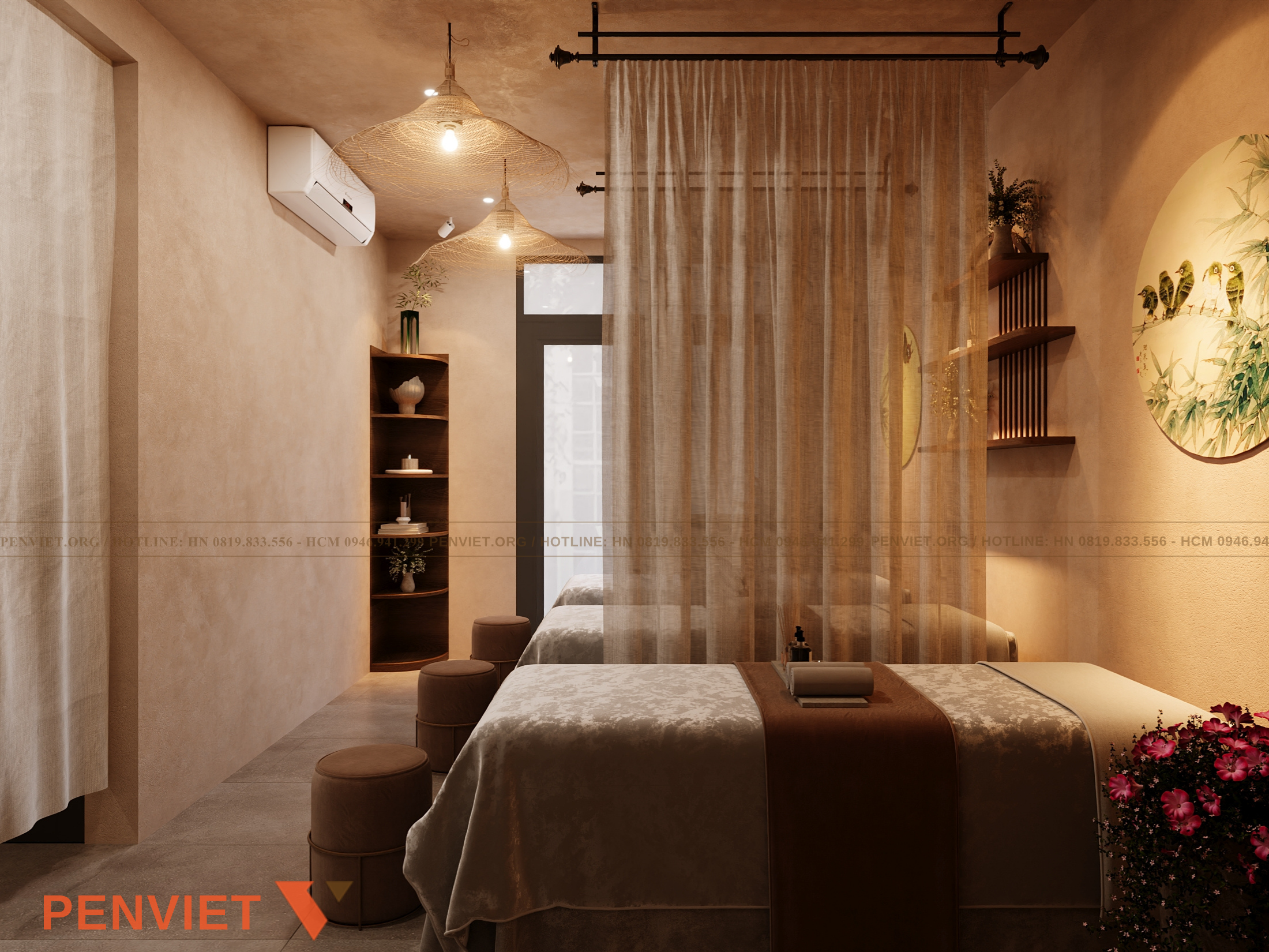 Thiết kế spa Mộc An theo phong cách Wabi Sabi kết hợp Japandi thiet ke spa moc an 15