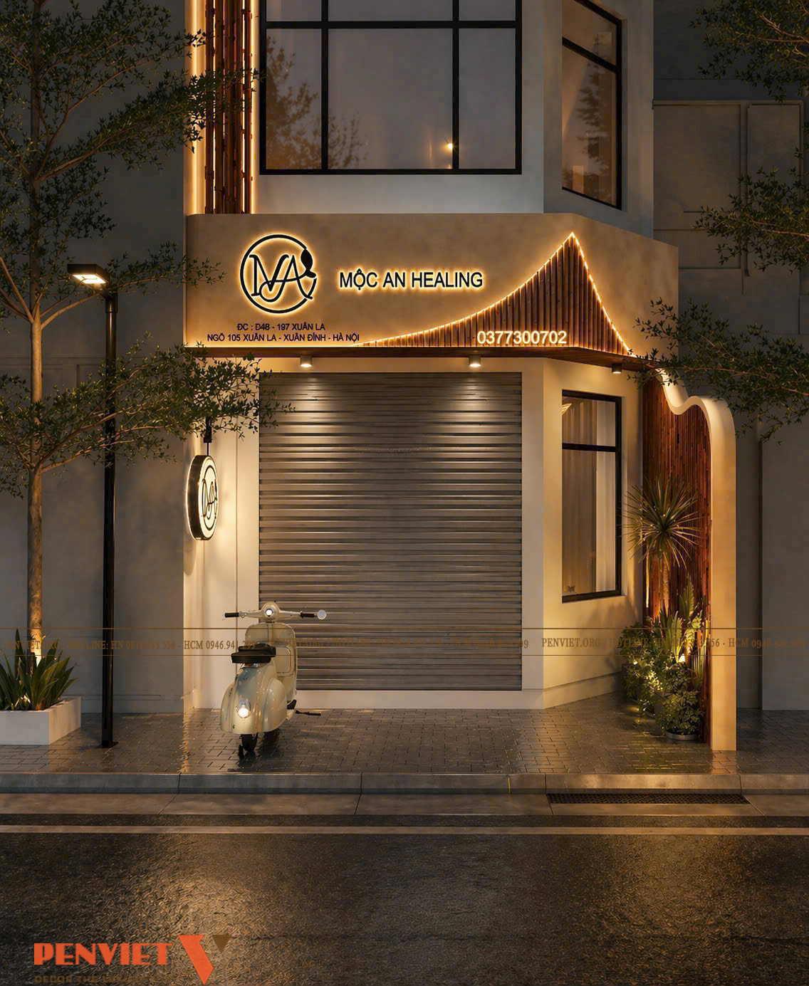 Thiết kế spa Mộc An theo phong cách Wabi Sabi kết hợp Japandi thiet ke spa moc an 2