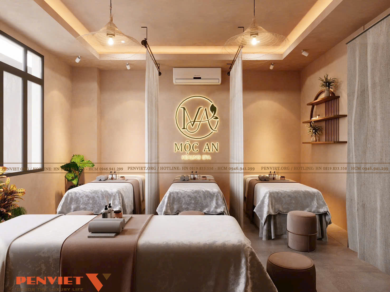 Thiết kế spa Mộc An theo phong cách Wabi Sabi kết hợp Japandi thiet ke spa moc an 21