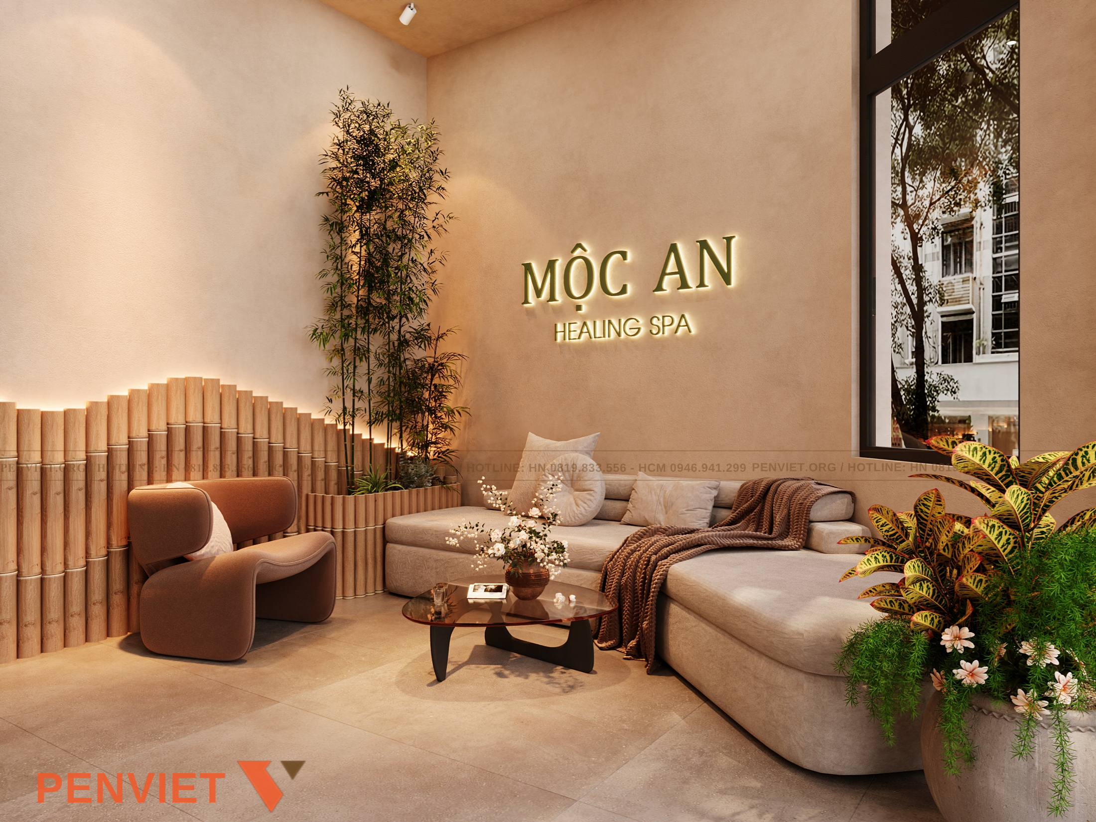 Thiết kế spa Mộc An theo phong cách Wabi Sabi kết hợp Japandi thiet ke spa moc an 6