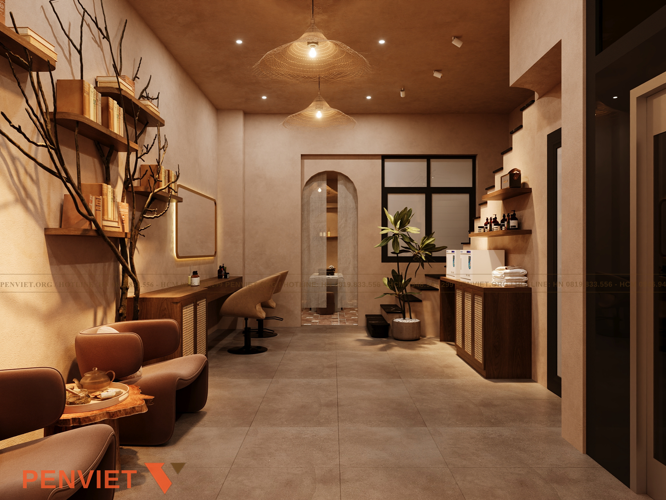 Thiết kế spa Mộc An theo phong cách Wabi Sabi kết hợp Japandi thiet ke spa moc an 8