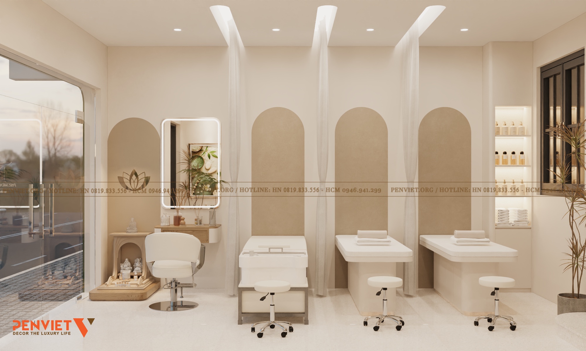 Thiết kế Spa Nguyễn Thơm Spa 30m² tại Hưng Yên – Không gian tối giản, thư giãn 14 3