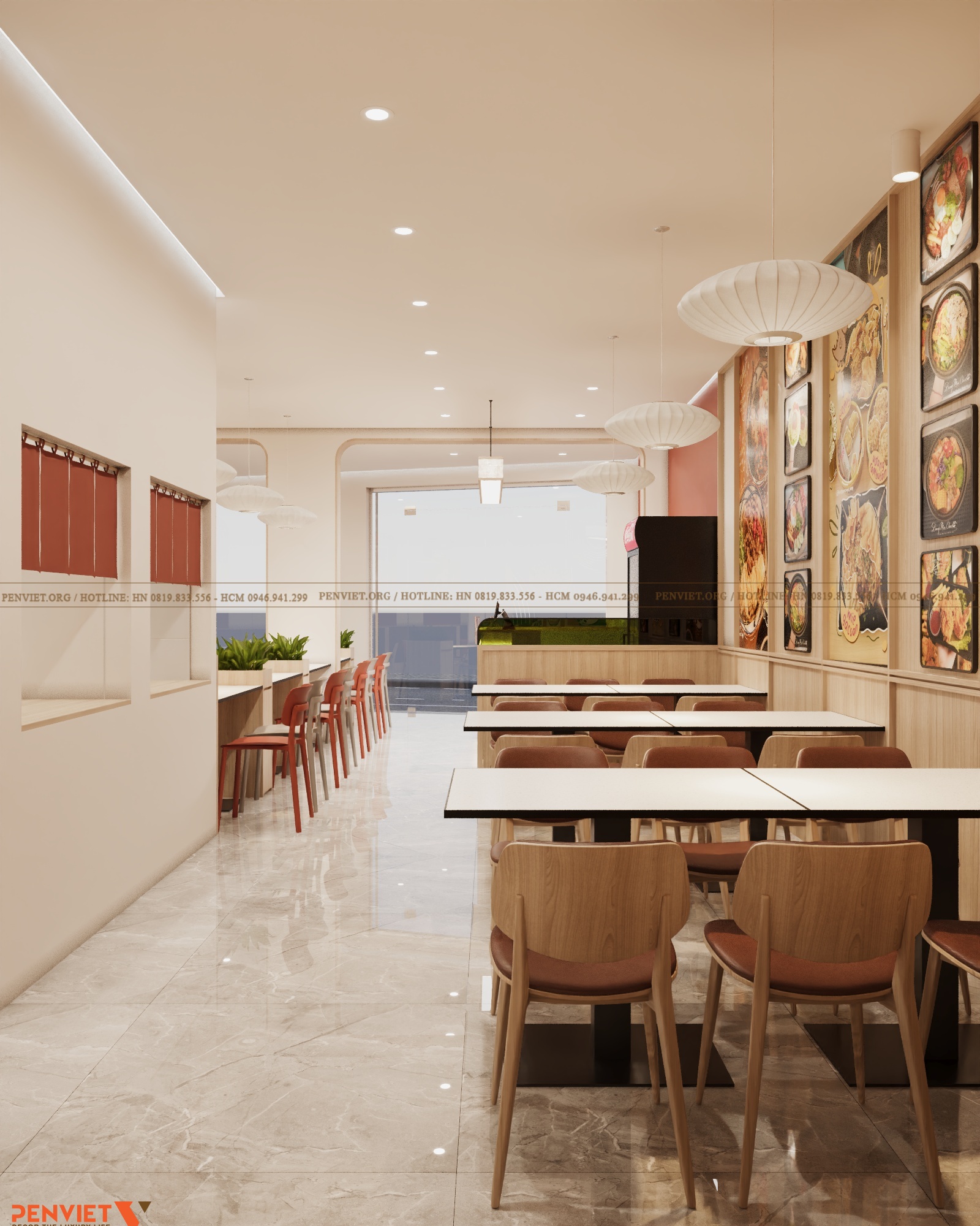 Thiết Kế Nhà Hàng Mỳ Cay Càng Ăn Càng Ghiền 85m² – Không Gian Hiện Đại, Thu Hút Khách Ngay Từ Ánh Nhìn Đầu Tiên 16 1